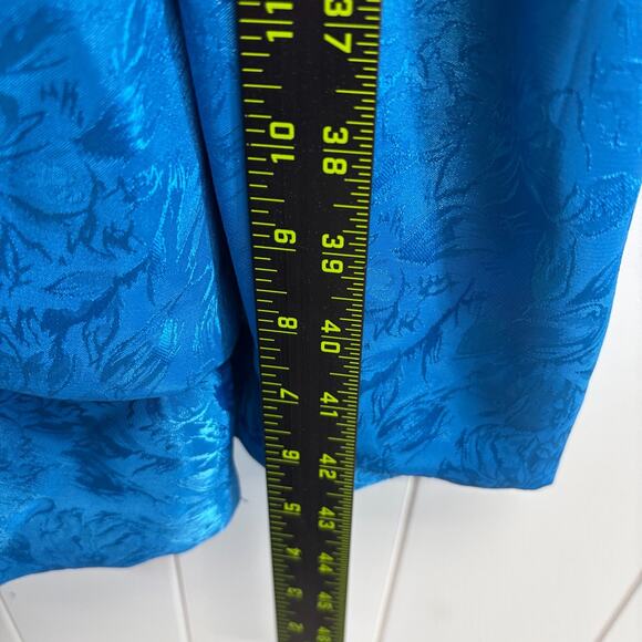 Handmade‎ Womens 80s Vibes Jacquard Puff Sleeve Drop Waist Dress Size S Preppy - Picture 5 of 7